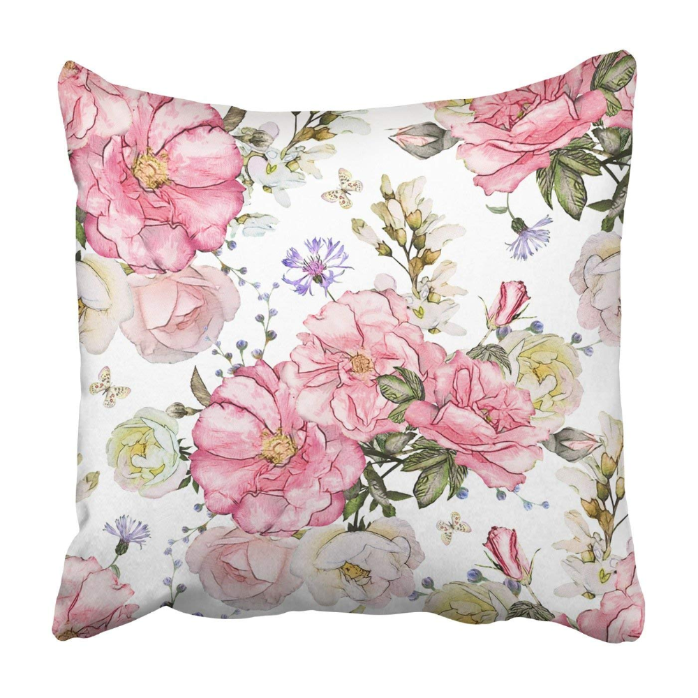 Flowers pillowcase bed