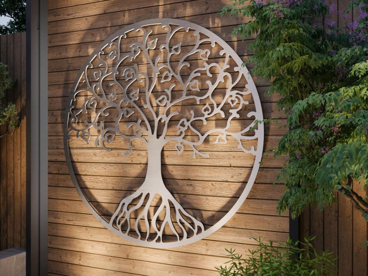 Outdoor wall decor metal