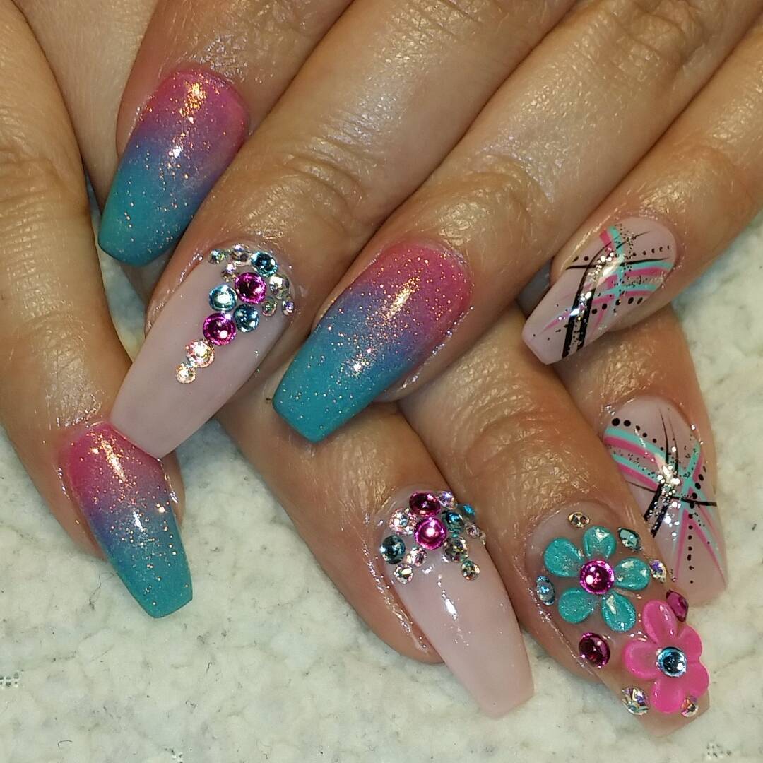 Glitz manicure feats