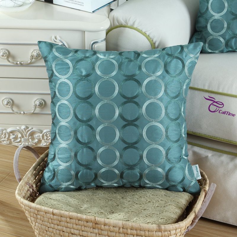 Teal decorative pillows