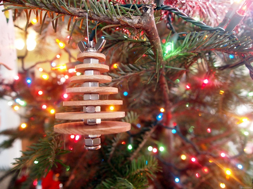 Wooden christmas tree decorations