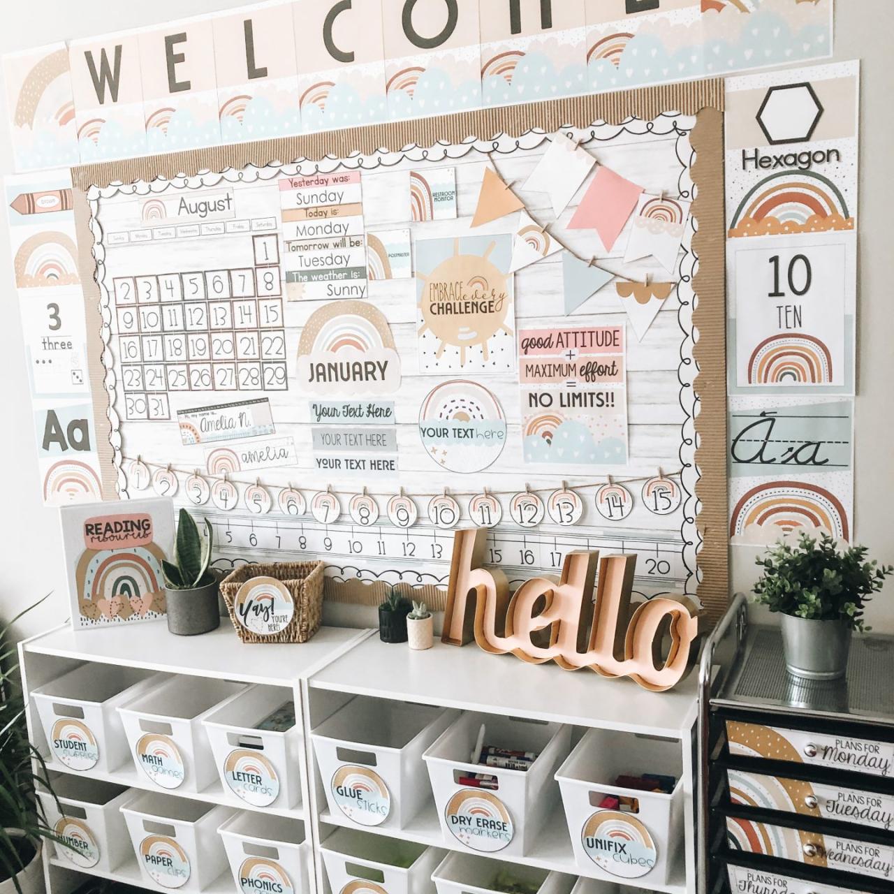 Boho classroom decor