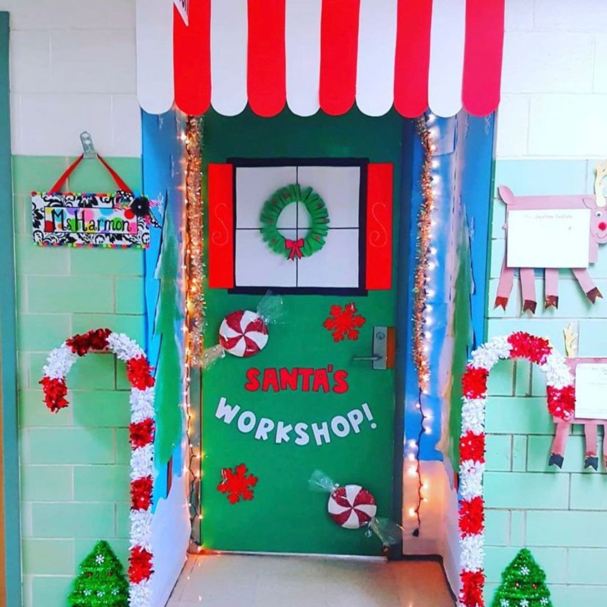 Classrooms decorated for christmas