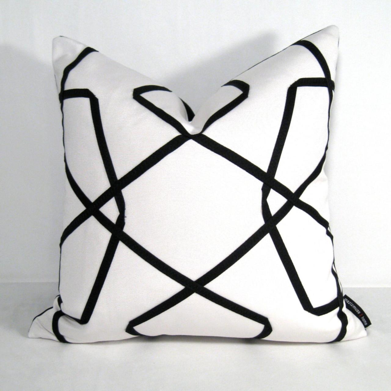 Black and white decorative pillows