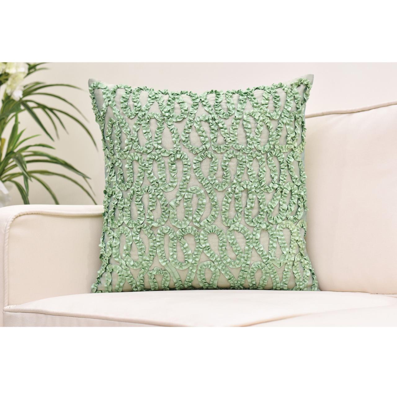 Green decorative pillow