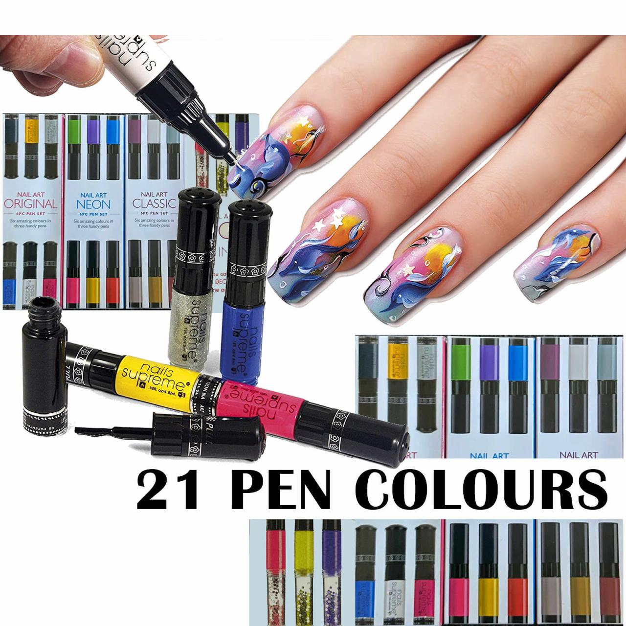 Nail decorating pens