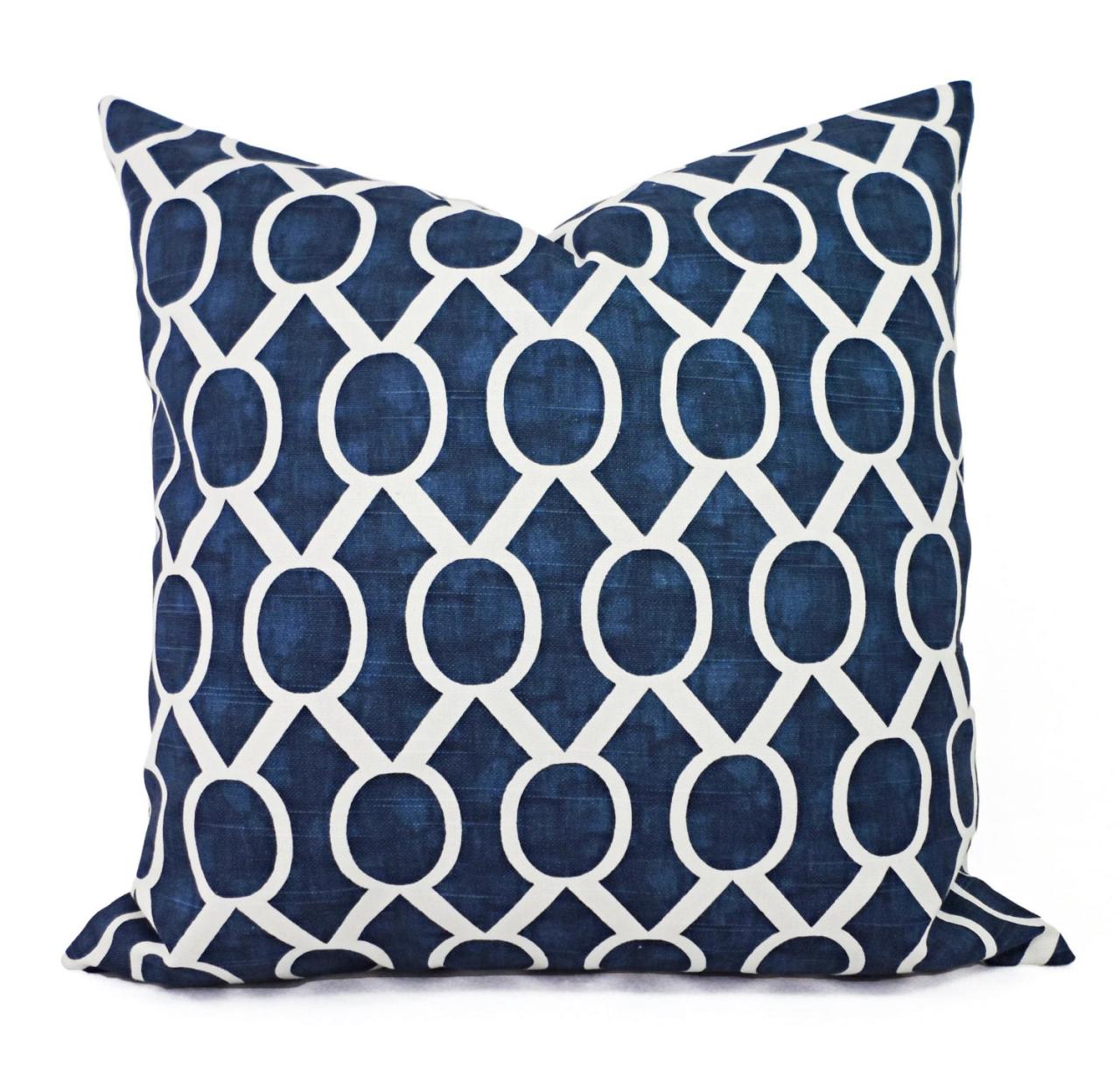 Navy decorative pillows